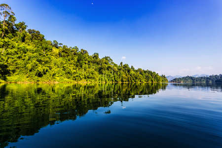 Khao Sok National Park, Cheow Lan Lake, Surat Thani, Thailand at sunny dayの写真素材