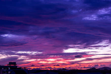 Magic Unreal Colorful Sky at Sunrise. Thailand