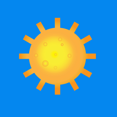 Sun burst logo icon. Sun, summer, nature, sky, summer. Sunshine sun logo. Sun icon- vector illustrationのイラスト素材