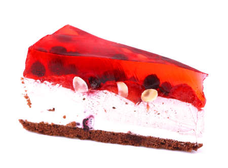 cake with berries on the white