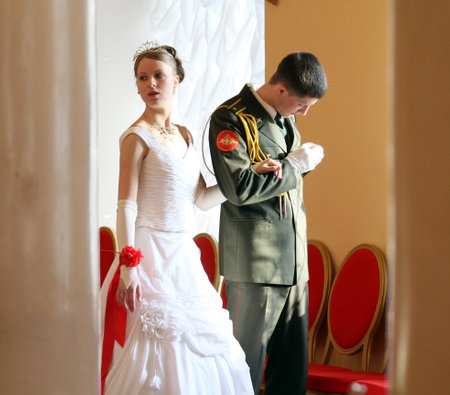 Red Hill - Spring ball Moscow Nobility Assembly in the House of officers of the Moscow Military District, April 10, 2010 in Moscow, Russia.のeditorial素材
