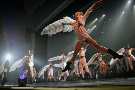 St. Petersburg, Russia -  October 29: Premiere show-performance of Color Dreams White Night, directed by Victor Kramer in the Theater Music Hall in St. Petersburg, Russia.のeditorial素材