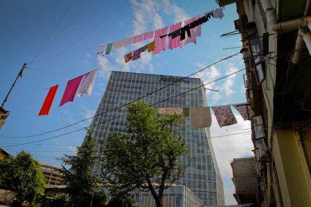 Center of Batumi, Georgia. Batumi is a seaside city on the Black Sea coast and capital of Adjara, an autonomous republic in southwest Georgia. のeditorial素材