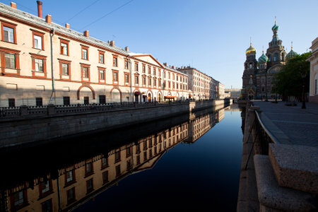 Griboedov Canal in St  Petersburg, Russiaのeditorial素材