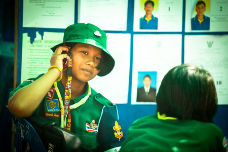 KO CHANG, THAILAND - NOVEMBER 18: Unidentified participate at local Ko Chang Elections, November 18, 2012 on Ko Chang island, Thailand. Elections their own district councils and Mayor, 4 years cycle.のeditorial素材