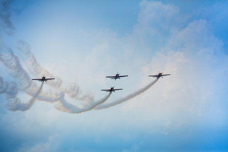 LANGKAWI, MALAYSIA - MAR 26: Malaysia Aerobatic Team X330L Krisakti performing during on LIMA-13 -...