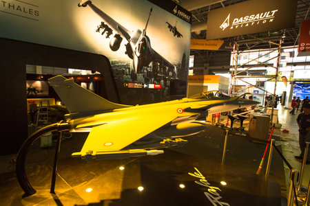 LANGKAWI, MALAYSIA - MAR 26: Show models of military equipment during on LIMA'13 - Langkawi International Maritime & Aerospace Exhibition on Mar 26, 2013 in Langkawi, Malaysiaのeditorial素材