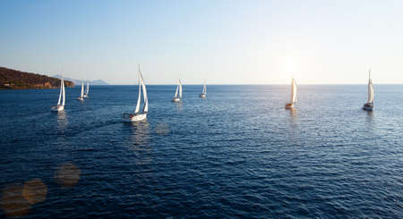 Sailing regatta, panoramaの写真素材