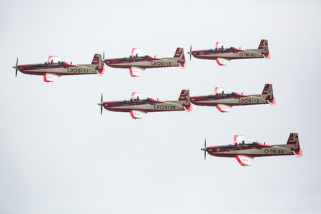 LANGKAWI, MALAYSIA - MAR 27: Malaysia Aerobatic Team X330L Krisakti performing during on LIMA'13 -...