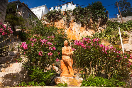 Street scene on the Hydra Island in Greeceの写真素材