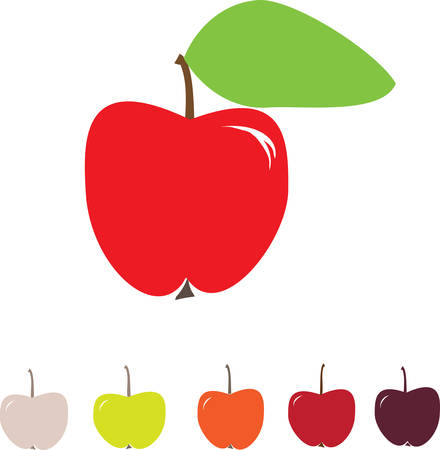 Apple set. Vector. のイラスト素材