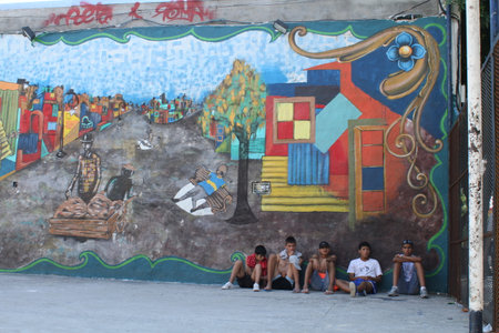 BUENOS AIRES - NOV 30: Street scene in the Buenos Aires, Nov 30, 2010 in Buenos Aires. In Buenos Aires come every year 2.6 million tourists, and it is one of the most visited cities in South America.のeditorial素材