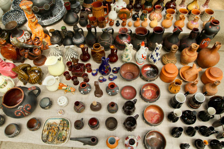 TBILISI, GEORGIA - JUL 17: Various things are sold on Dry Bridge market, Jul 17, 2011 in Tbilisi, Georgia. Dry bridge built in 1881 by Giovanni Skudieri, today is most famous flea market in Georgia.のeditorial素材
