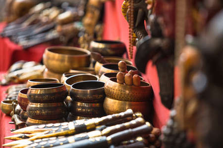 Handicrafts in Nepalの写真素材