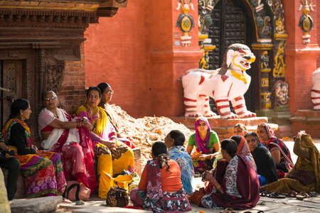 KATHMANDU, NEPAL - NOV 29: Unidentified participants protest within a campaign to end violence against women (VAW), Nov 29, 2013 in Kathmandu, Nepal. Held annually since 1991, 16 days Nov 25 - Dec 10.のeditorial素材