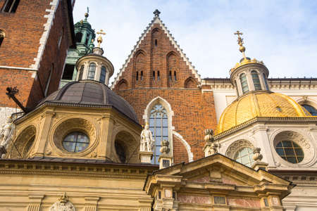 Closeup Wawel Cathedral in Kracow, Polandの写真素材