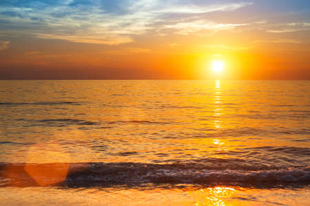 Sunset over ocean, nature composition.の写真素材
