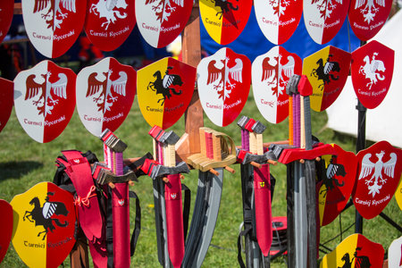 KRAKOW, POLAND - APR 22, 2014: During of Rekawka - Polish tradition, celebrated in Krakow on Tuesday after Easter. Currently has the character of festival historical reconstruction.のeditorial素材