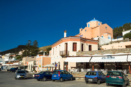 KEA, GREECE - APR 28, 2014: Kea, is a Greek island in the Cyclades archipelago in the Aegean Sea - convenient destination for weekends and yachting trips. The population 2,455 people.のeditorial素材