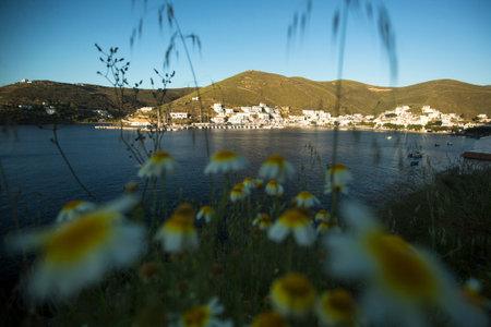 KYTHNOS, GREECE - APR 30, 2014: Marina of Kythnos, is a Greek island 100 km2 in area and has a coastline of about 100 km. It has more than 70 beaches, many of which are still inaccessible by road. のeditorial素材