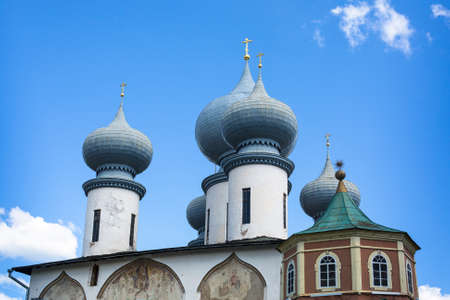 Tikhvin Assumption Monastery in Tikhvin, Russia.の写真素材