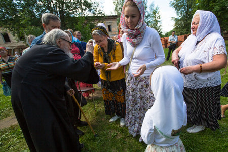 KRASNY BRONEVIK, RUSSIA - JULY 7, 2014: Celebrations commemorating the Rev. Anthony Dymsky (died...