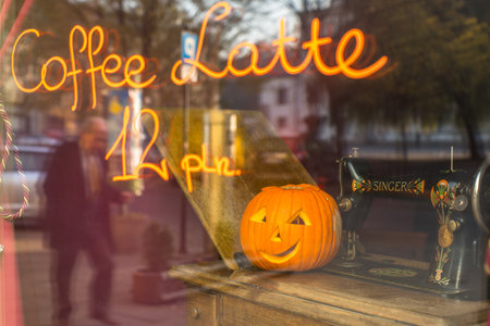 KRAKOW, POLAND - OCT 29, 2014: Scenery for celebrating Halloween in Krakow.