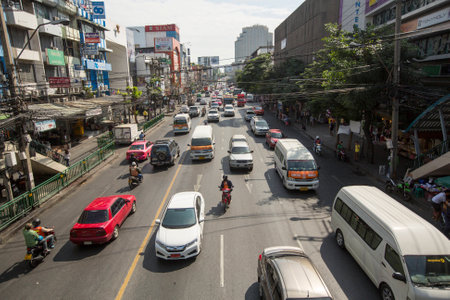 BANGKOK, THAILAND - DEC 17, 2014: Rush hour in city centre. Although Bangkok canals historically...