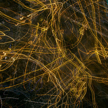 Abstract lights lines on black background.