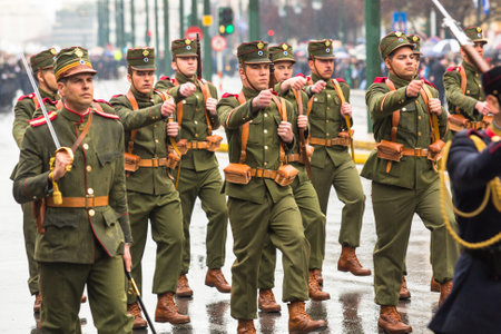 ATHENS, GREECE - MAR 25, 2015: During Military parade for the Greece Independence Day is an annual...