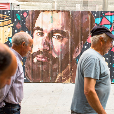 PORTO, PORTUGAL - JUNE 9, 2015: One of the streets in the Porto Old town. UNESCO recognised Old Town of Porto as a World Heritage Site in 1996.のeditorial素材