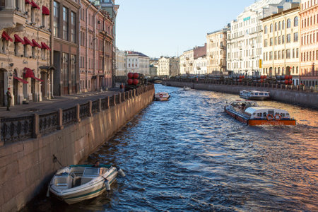 St.PETERSBURG, RUSSIA - MAY 8, 2016: Military equipment deployed near Palace Square in preparation for the military parade on May 9.のeditorial素材