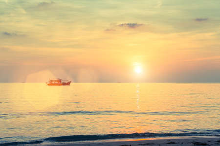 Seascape in bright tones during sunset.の写真素材