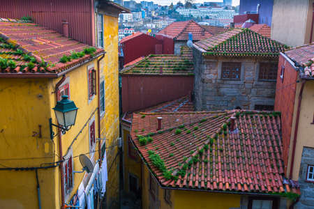 Houses in the old town of Porto, Portugal.の写真素材