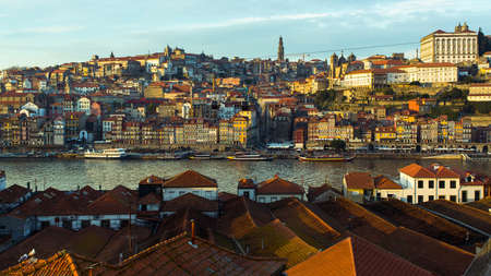 Porto, old town, Ribeira and Douro river, Portugal.