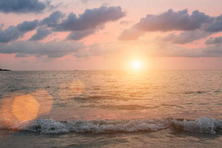 Sunset on the sea coast.の写真素材