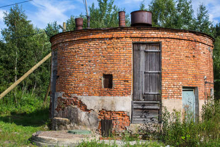 Abandoned industrial buildings in the Leningrad region, Russia.