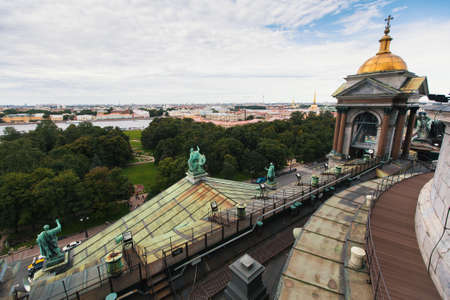 Top view from St. Isaac's Cathedral in St. Petersburg, Russia.の写真素材