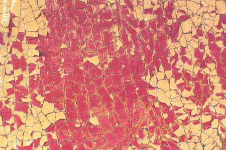 Texture of the walls with peeling old paint.の写真素材