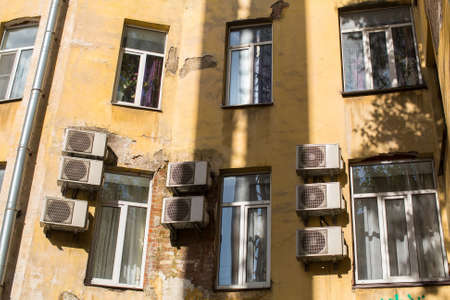 Yards structure shapes in St. Petersburg, Russia.の写真素材