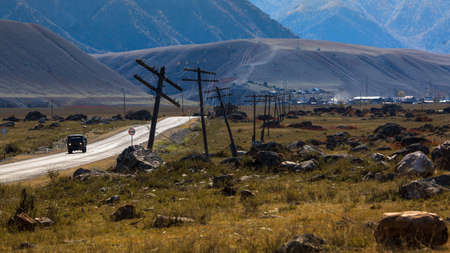 Chuya Highway (Chuysky Trakt) through the Republic of Altai Mountains.の写真素材