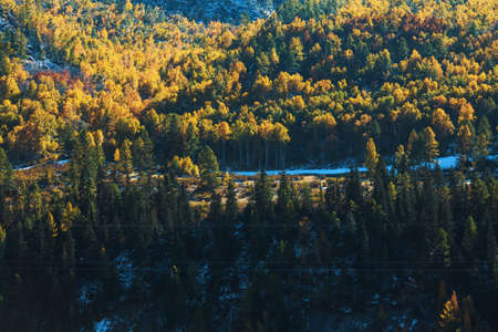 Landscapes of the Altay Mountains in autumn, Altai Republic, Russia.の写真素材