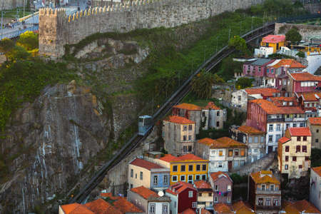View of the Old houses in historical centre of Porto, Portugal.の写真素材