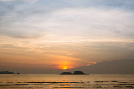 Twilight sky over the Sea.の写真素材