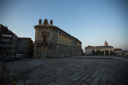 PORTO, PORTUGAL - SEP 13, 2019: View one of the streets early morning. Over the last years, Porto has experienced significant tourism and won the European Best Destination 2012, 2014 and 2017 awards.のeditorial素材