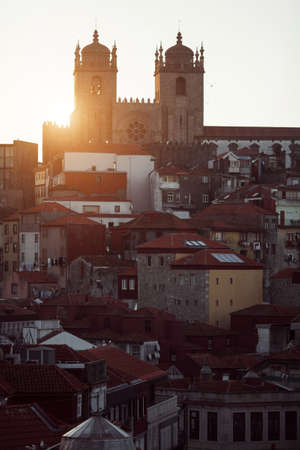 view of the old city of Porto, Portugal.