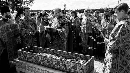 LAKE DYMSKY, RUSSIA - JULY 7, 2014: Celebrations commemorating the Rev. Anthony Dymsky (died 1224)...