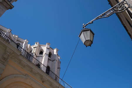 View of one of the old streets of the Alfama district, Lisbon.の写真素材