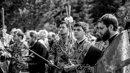 LAKE DYMSKY, RUSSIA - JULY 7, 2014: Celebrations commemorating the Rev. Anthony Dymsky (died 1224)...