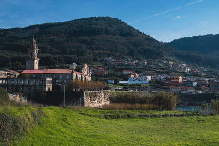 View of the Monastery of Oia, Galicia, Spain.